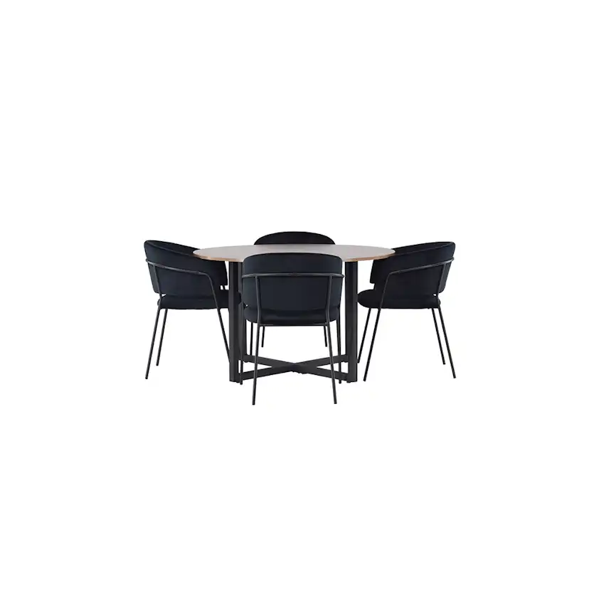 Matgrupp Venture Home Durango Ø120 cm med 4 st Selma stolar