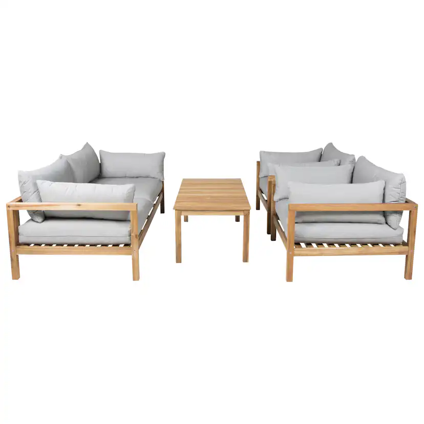Loungesoffa Venture Home Moa Akacia/Grå, 2-Sits Utesoffa med Dyna