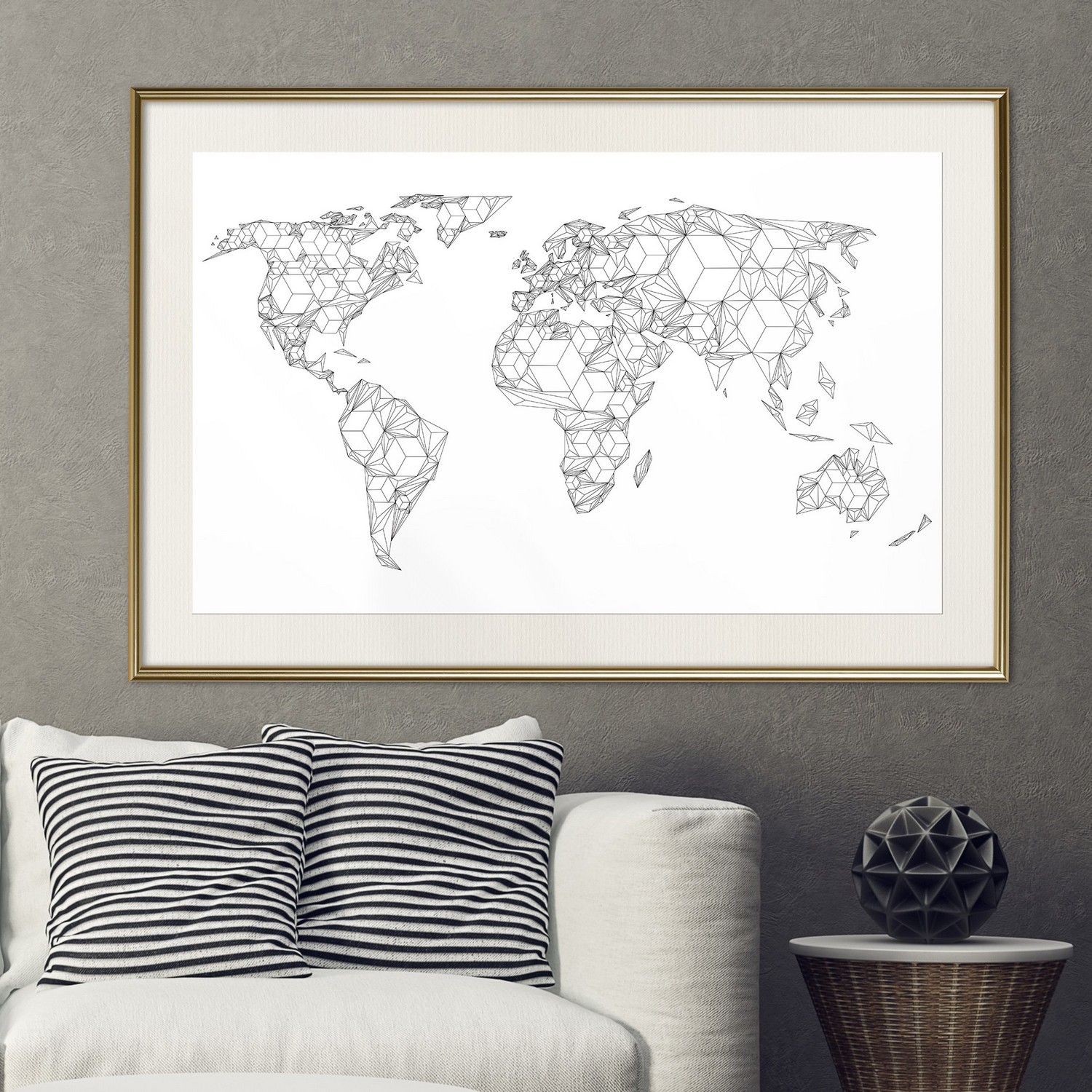 Poster Artgeist Affisch Geometric Map