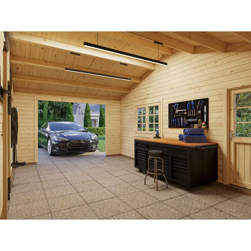 Garage Palmako Roger med Carport 53,1 m2