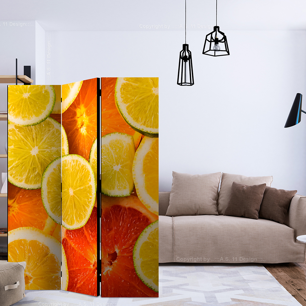 Rumsavdelare Skärmvägg Arkiio Citrus Fruits 135x172 cm