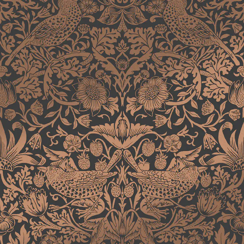 Tapet William Morris At Home Strawberry Thief Fibrous 124236