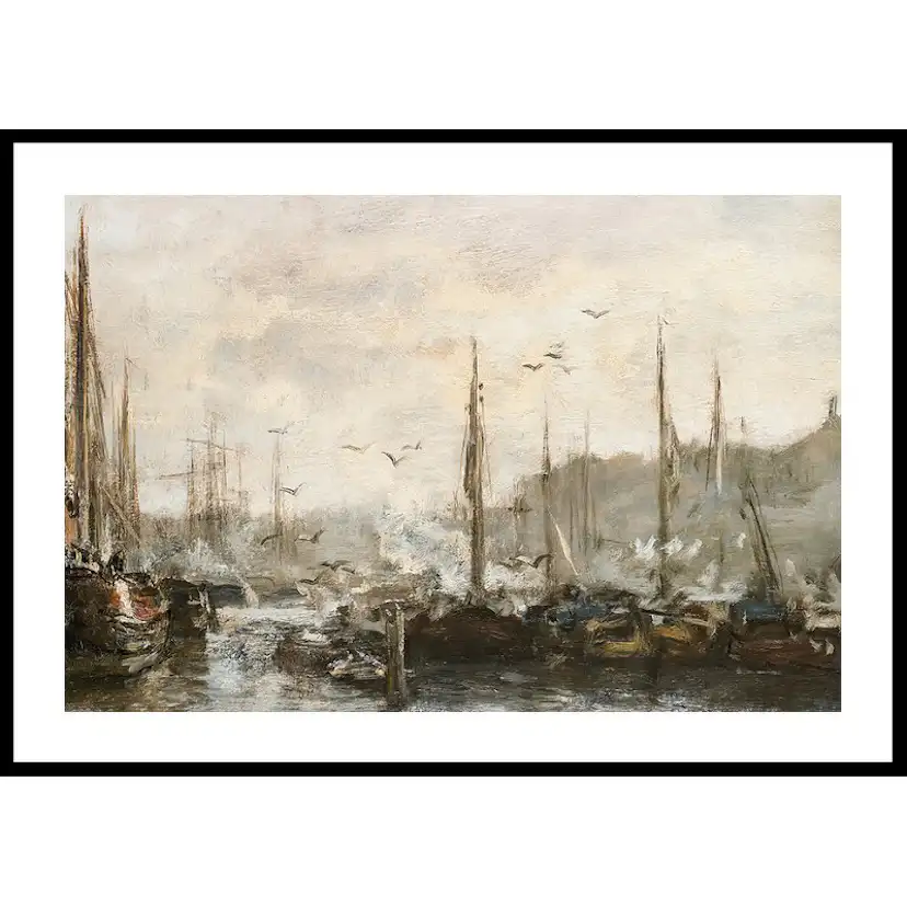 Poster Gallerix Harbour View By Jacob Maris