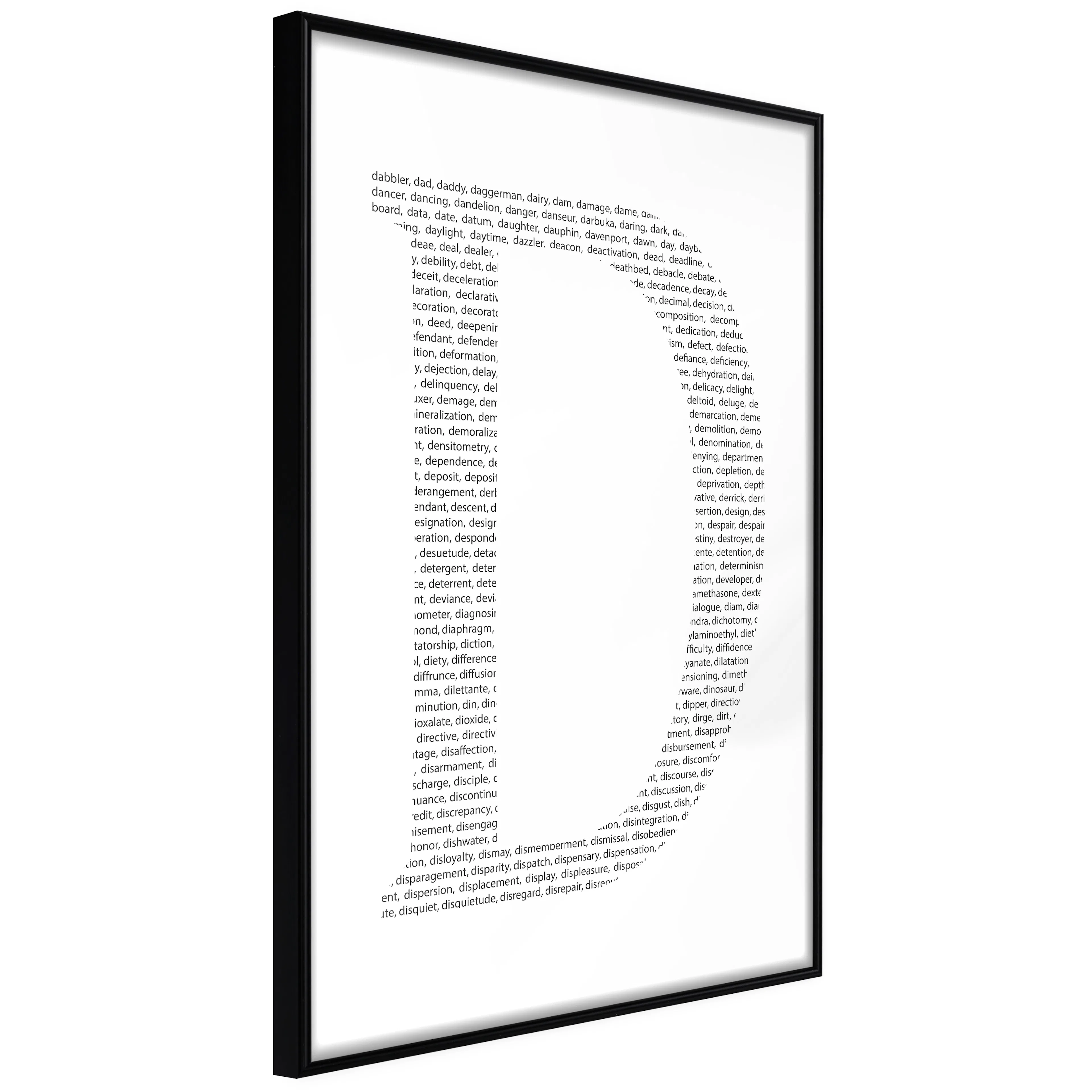 Affisch - Letter D [Poster] 40x60 Svart ram, 40x60 cm