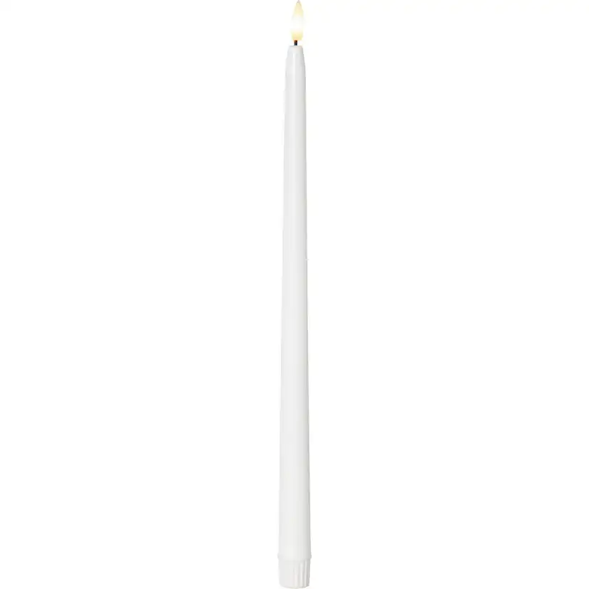 Antikljus Star Trading 2p Flamme Slim38 cm Vit