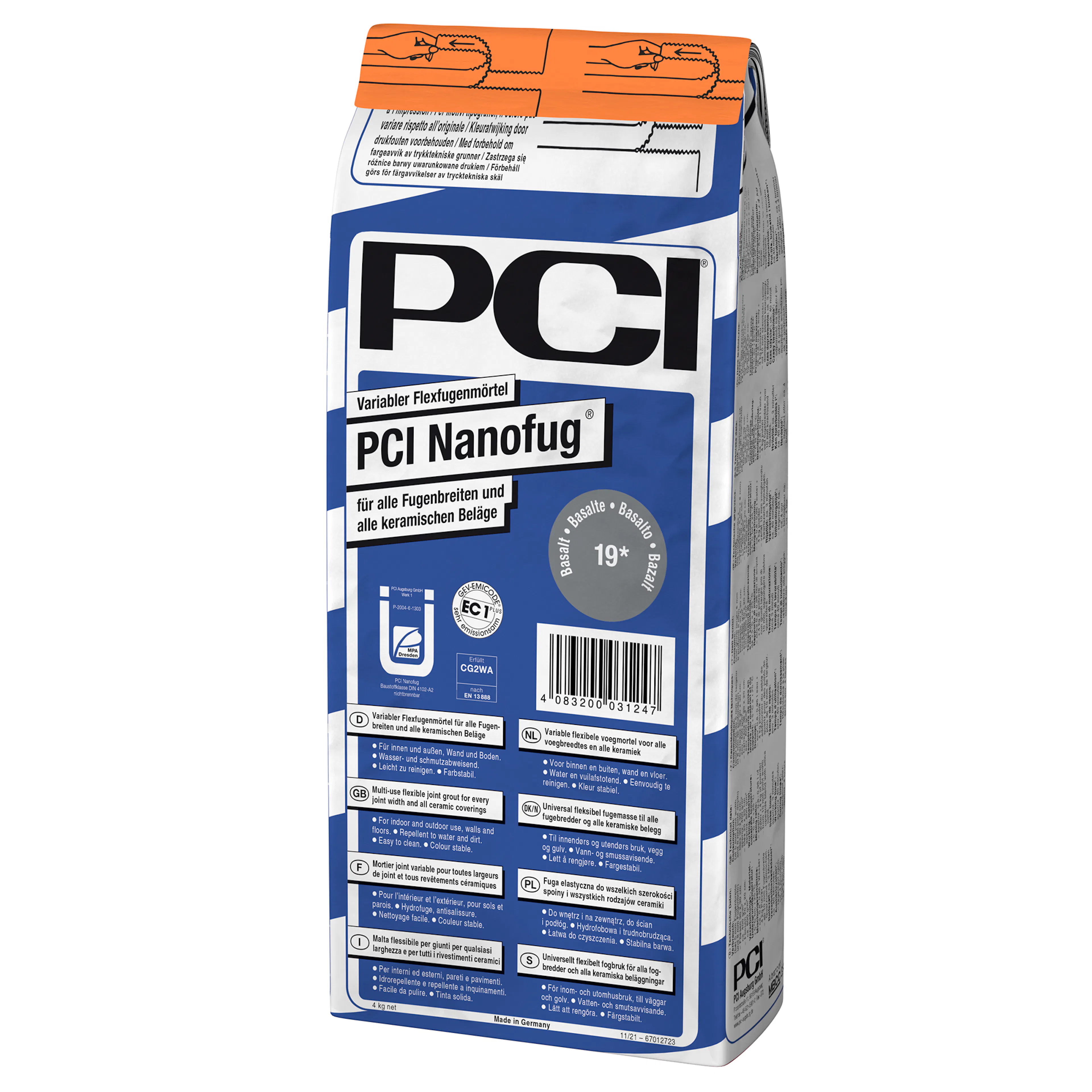 Fog PCI Nanofug Grå 4 kg Storlek: 4 kg