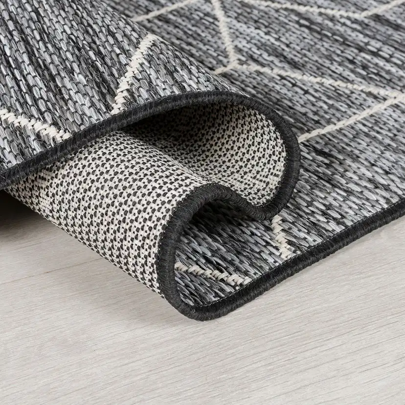 Utomhusmatta Flair Rugs Napoli 120x170 Svart Storlek: 120x170 cm, Färg: Svart