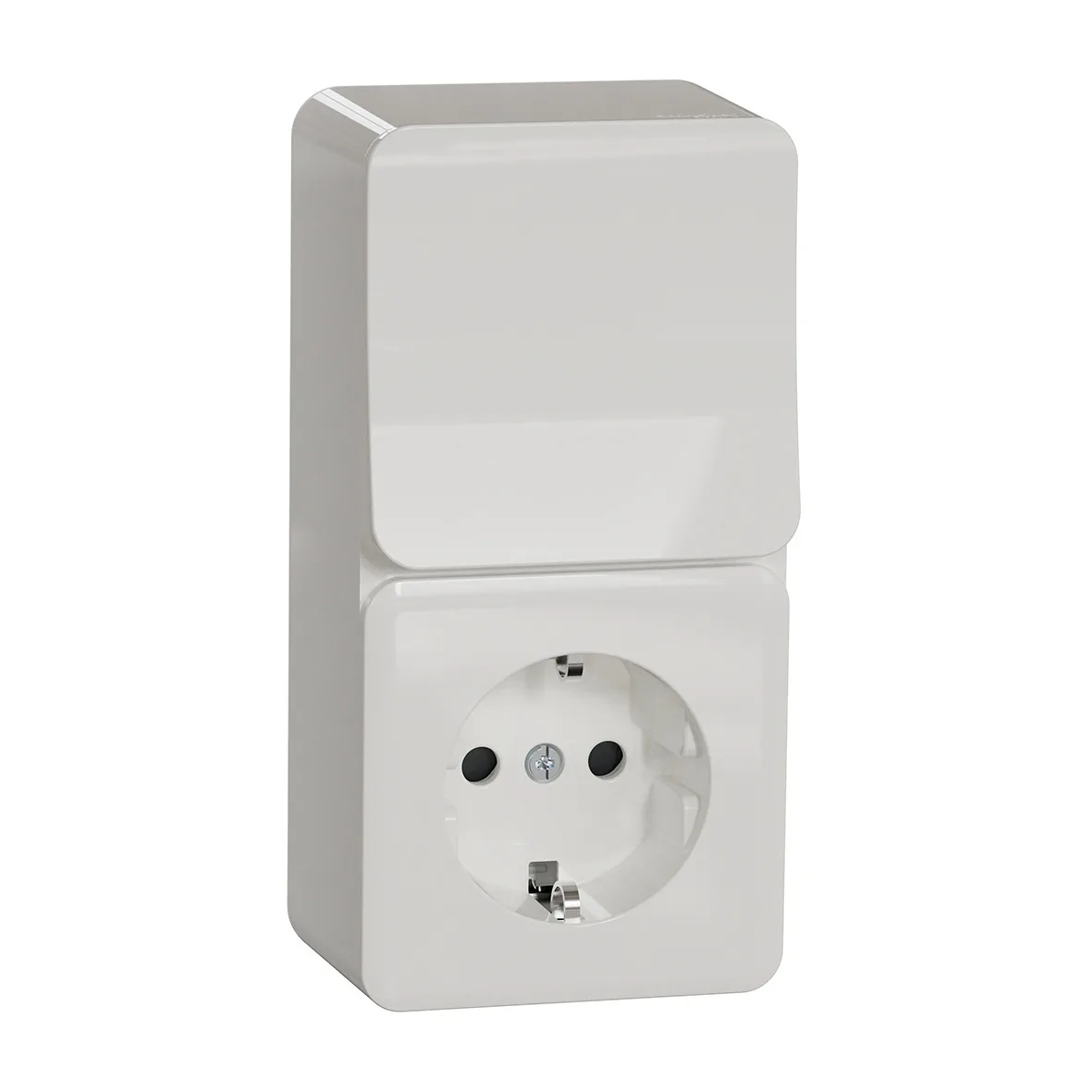 Vägguttag Schneider Electric Exxact Trapp/1-pol