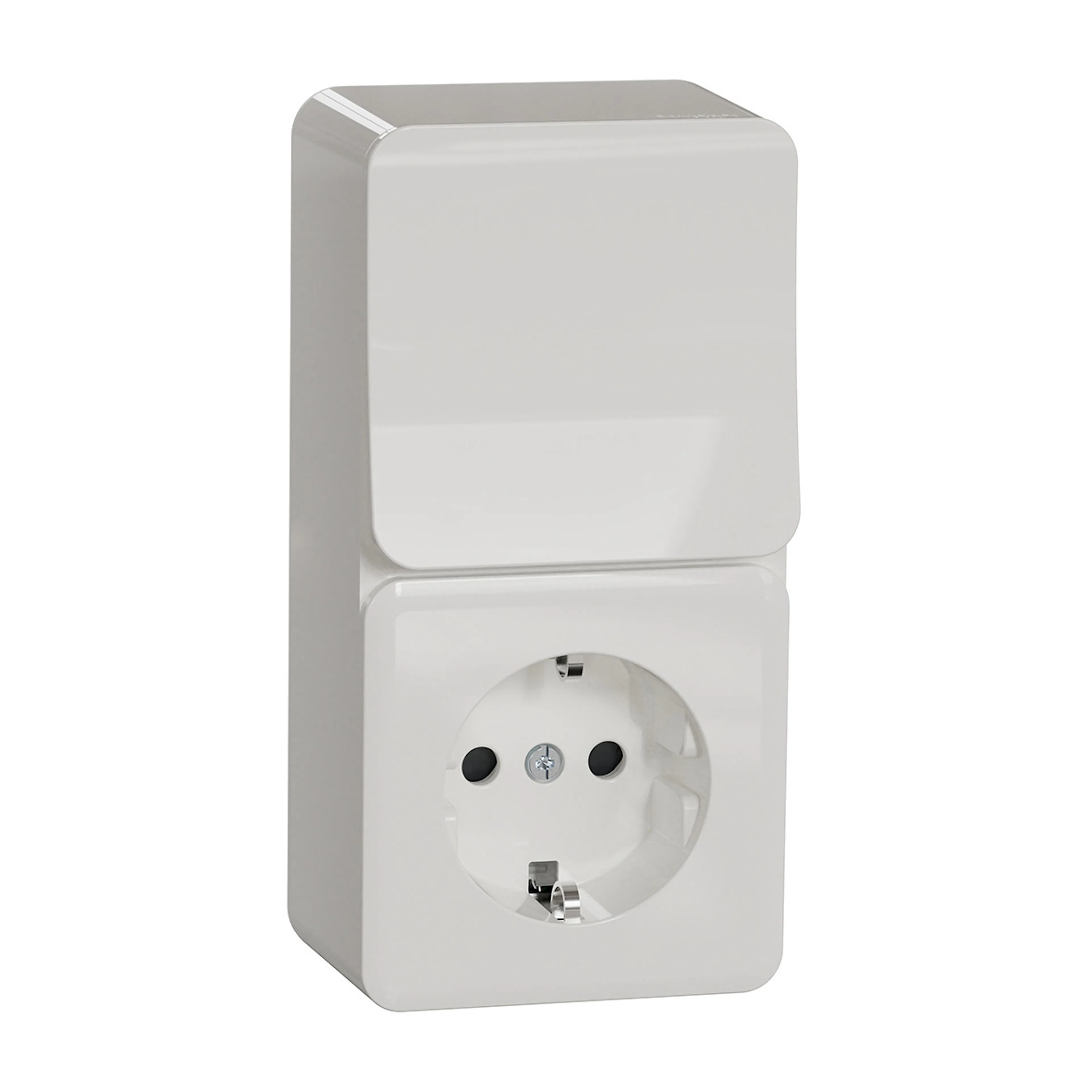 Vägguttag Schneider Electric Exxact Trapp/1-pol