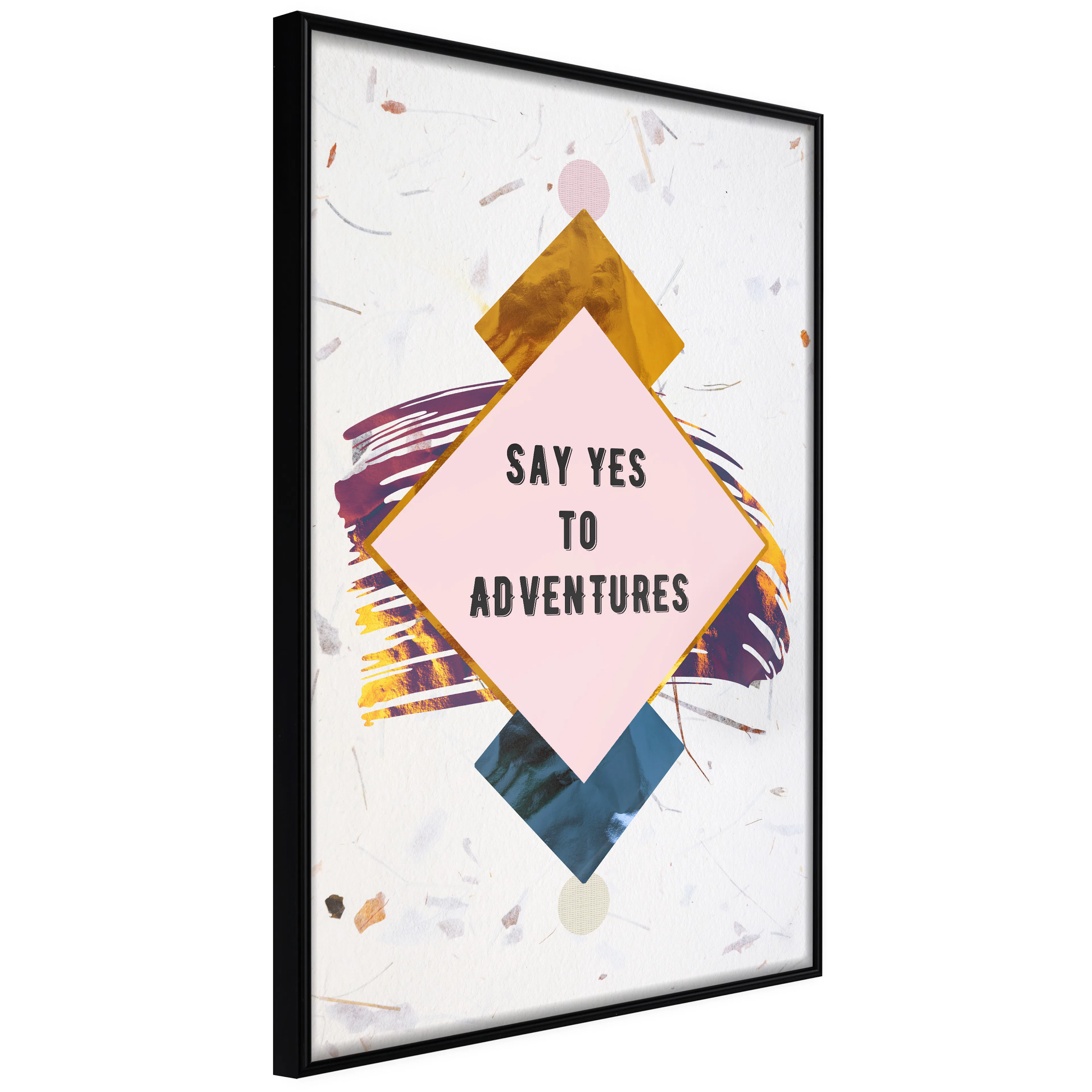 Affisch - Say Yes to Adventures [Poster] 40x60 Svart ram, 40x60 cm