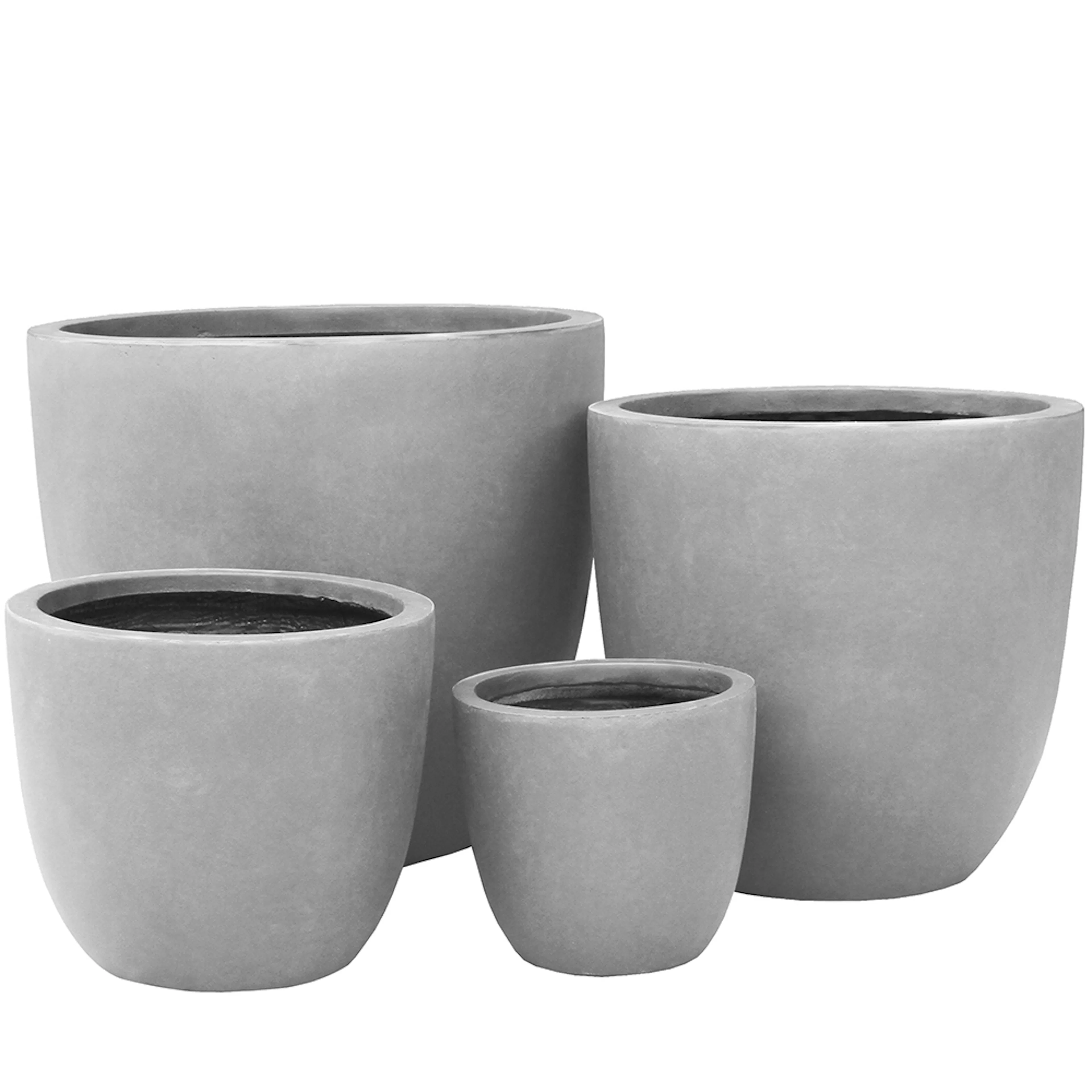 Kruka Lyfco Rund Ljusgrå 3-pack