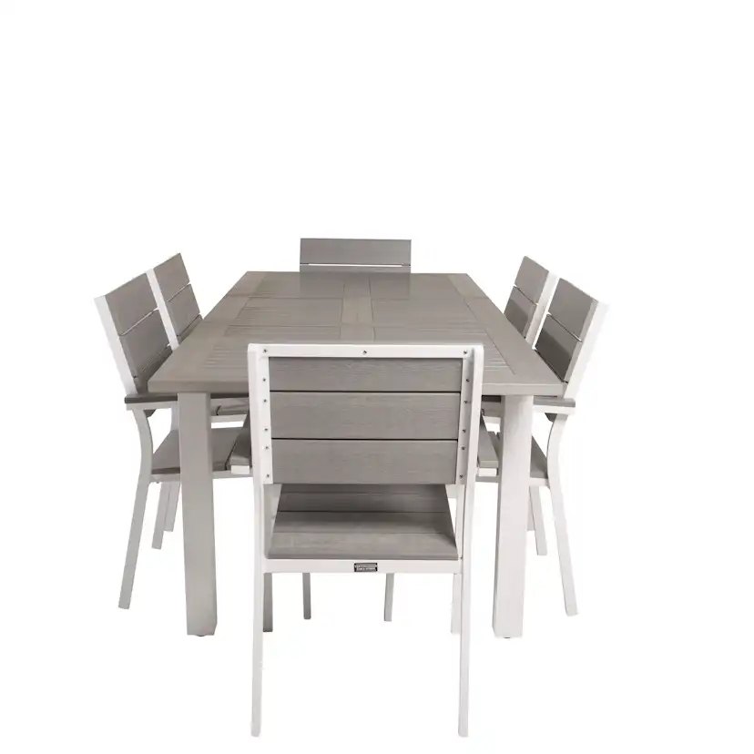 Matgrupp Venture Home Aleyna 152/210 med 6 Lova Matstolar