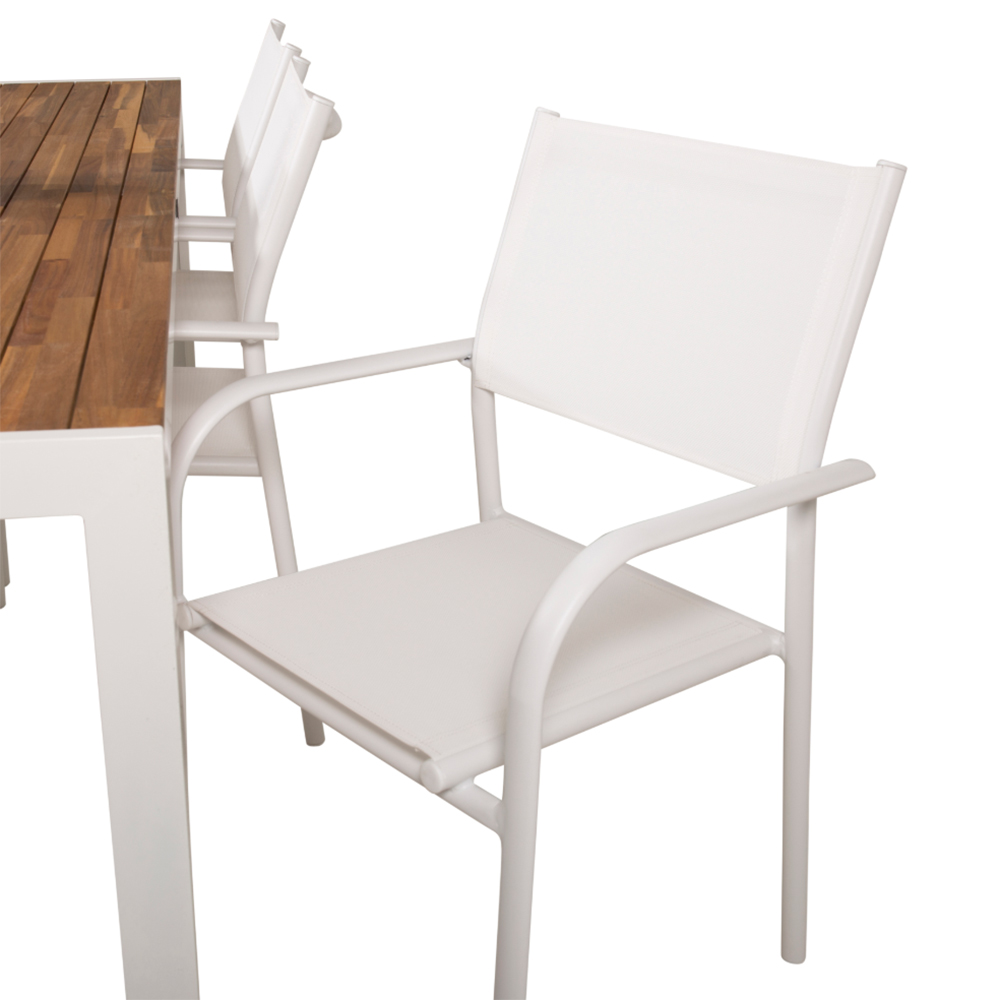 Matgrupp Venture Home Bois med 6 Santorini Stolar
