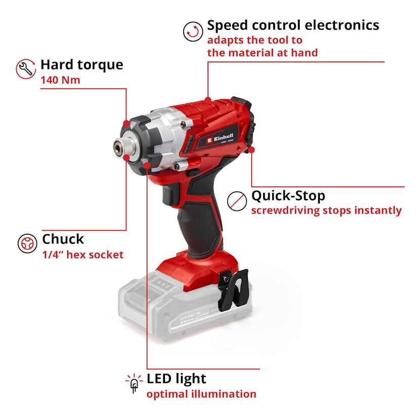 Slagskruvdragare Einhell TE-CI 18/1 Li-Solo