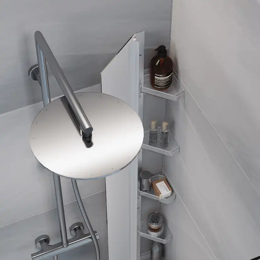 Hide white white 1990mm Vit, 215x130x1990