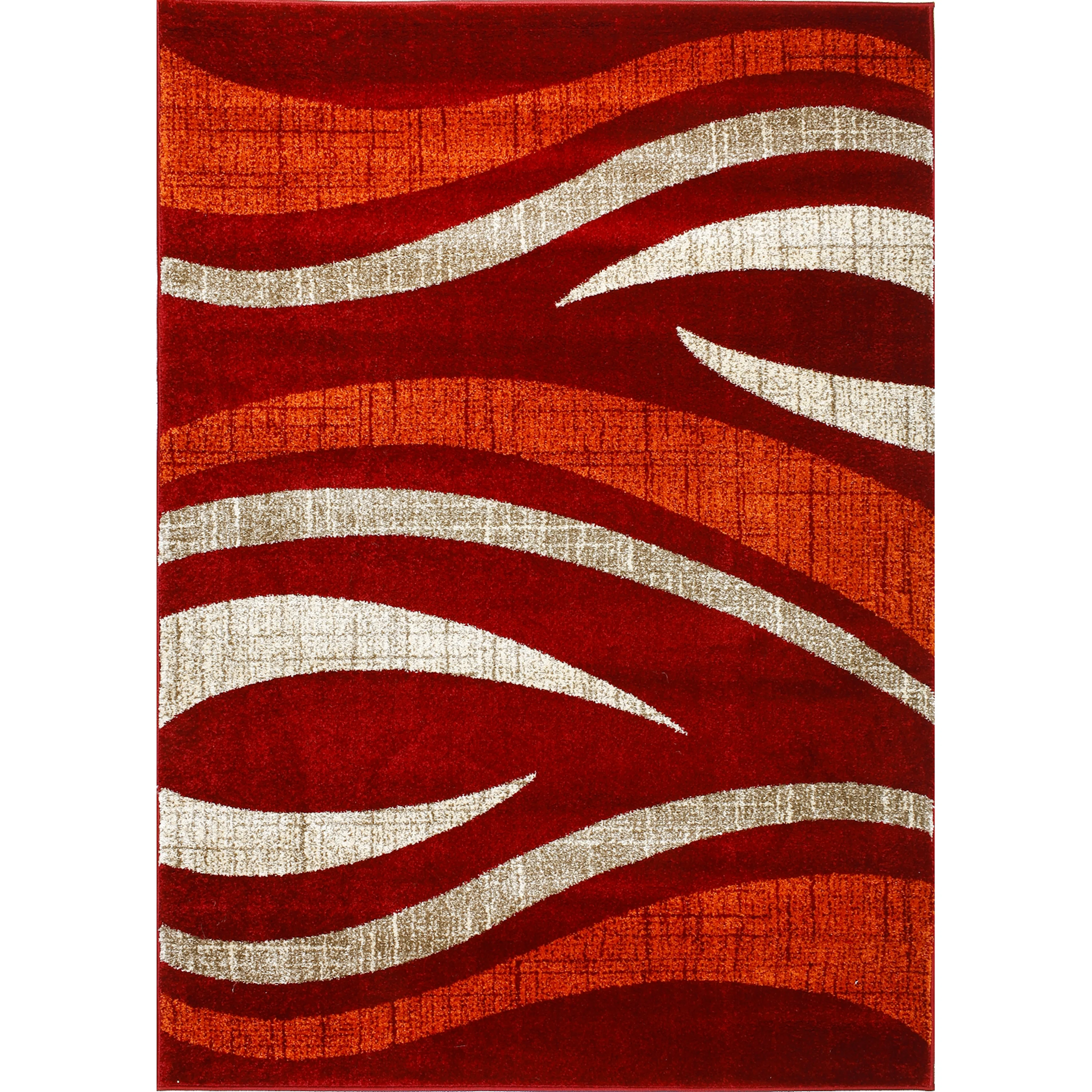 D-sign Matta Flint Mörkröd/Mörkorange 120x170 120x170 cm