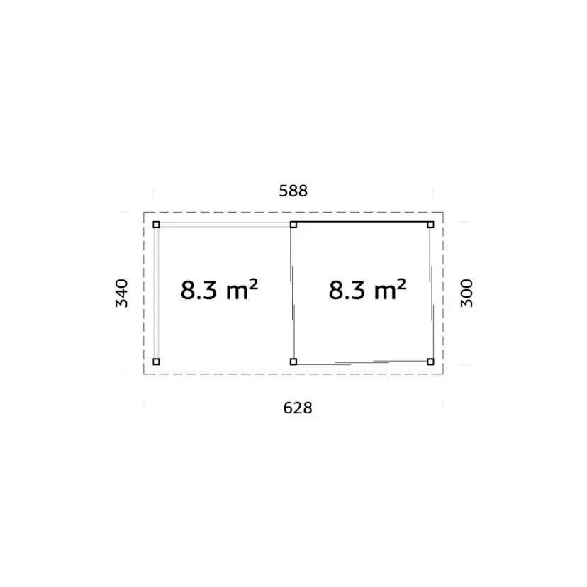 Uterum Palmako Lenna 16,6 m2 Set 404 Slide