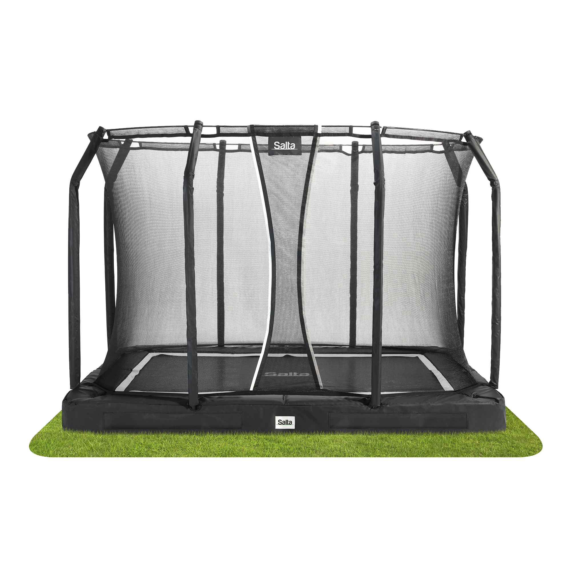 Studsmatta Salta Premium Ground inkl. säkerhetsnät 305x214 cm