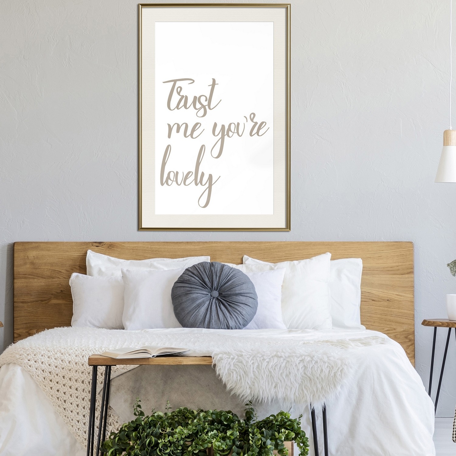 Affisch - Trust Me You're Lovely [Poster] 20x30 Guld ram med passepartout, 20x30 cm
