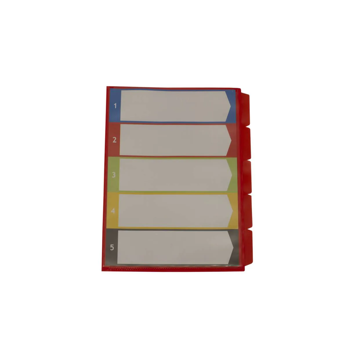 Sorteringsfolder KEBA med 5 Fack/Tabbar Etikett/Ficka