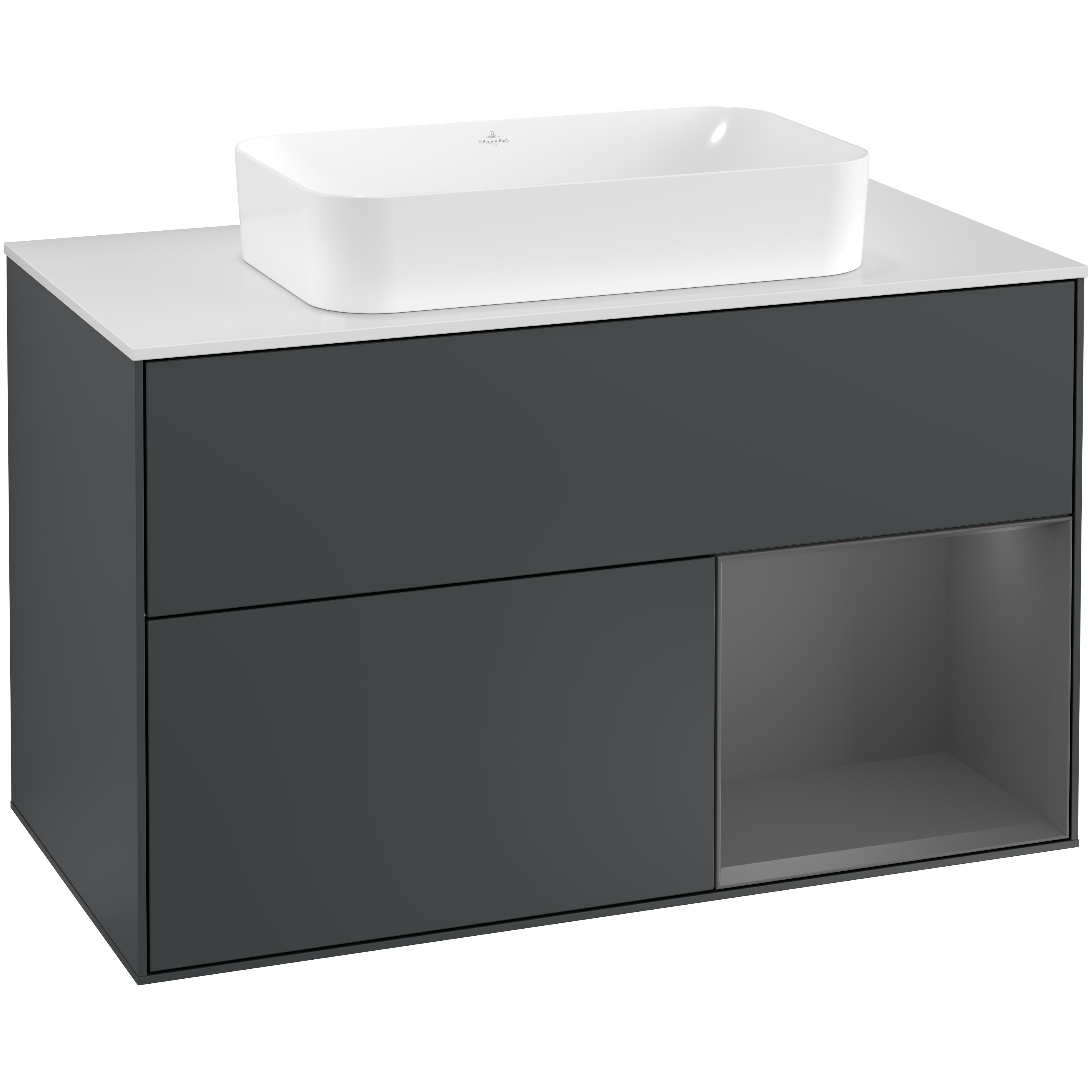 Tvättställsskåp Villeroy & Boch Finion med 2 Lådor Hylla och Bänkskiva för Fristående Tvättställ