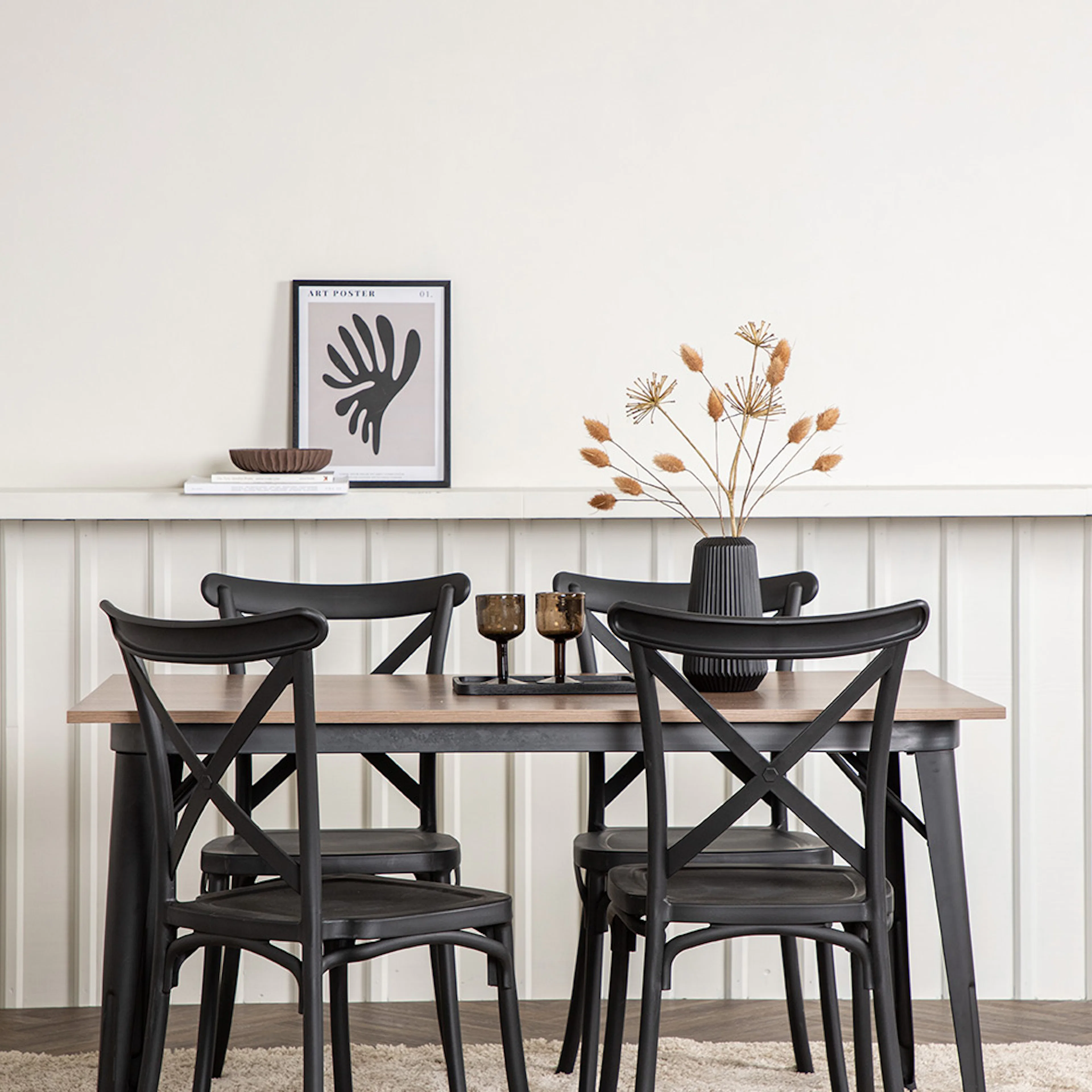 Matgrupp Venture Home Tempe med 4 Crosett Stolar