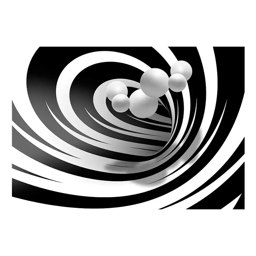 Fototapet Arkiio Twisted In Black & White