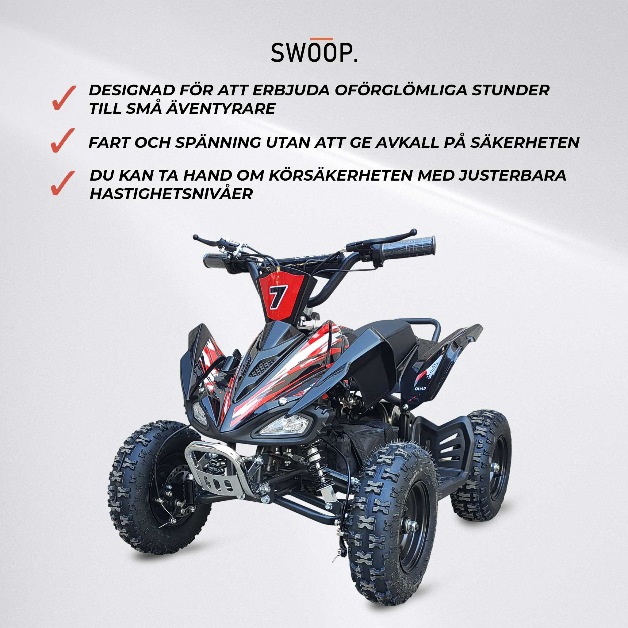 El-Fyrhjuling Swoop Adventurer 1000W