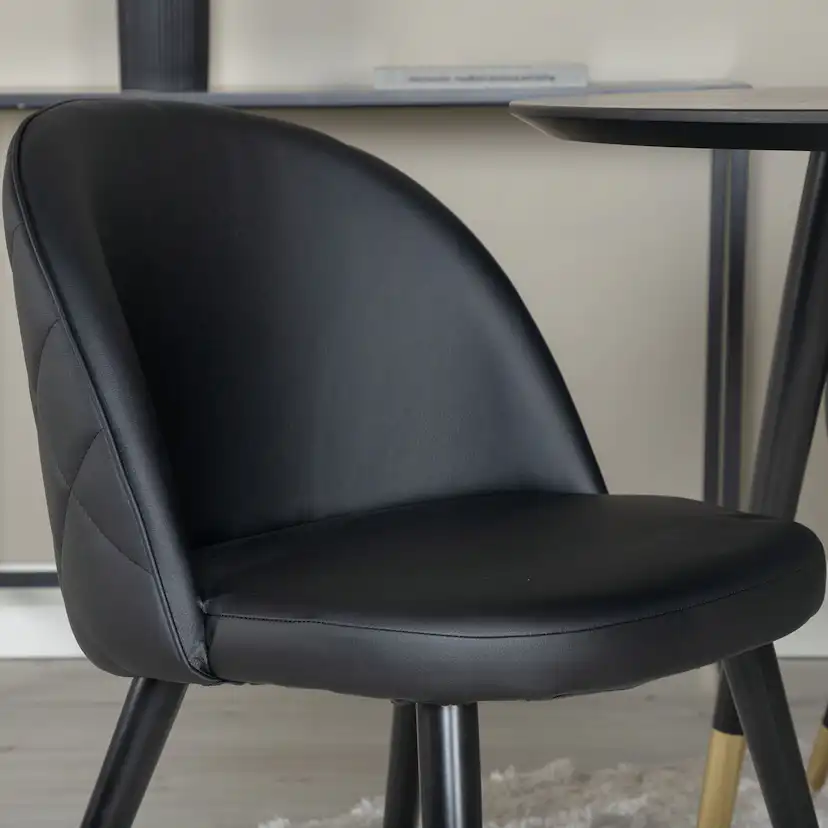 Matgrupp Venture Home Dipp med 4 Velvet stolar Skinn