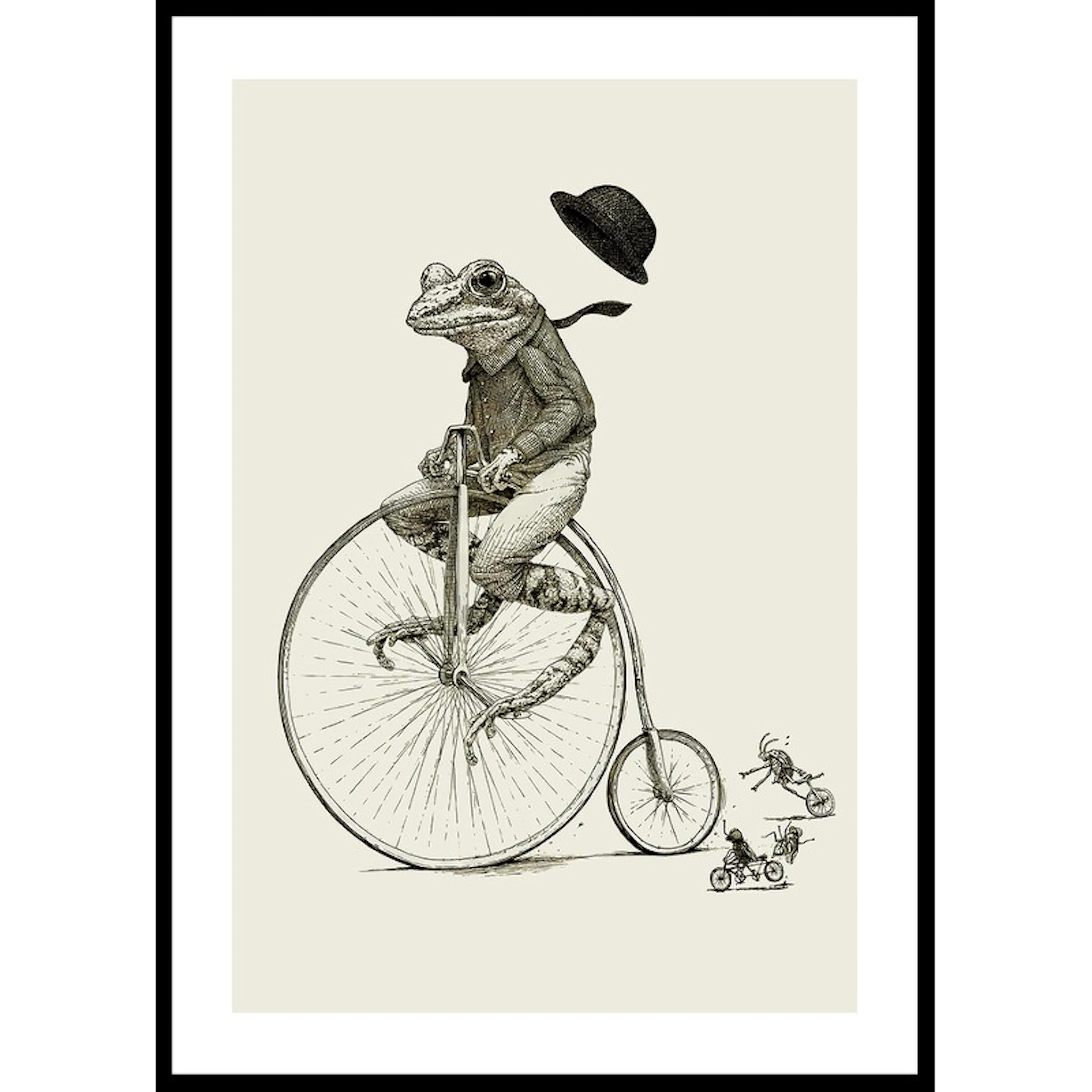 Poster Gallerix Frog On A Bicycle