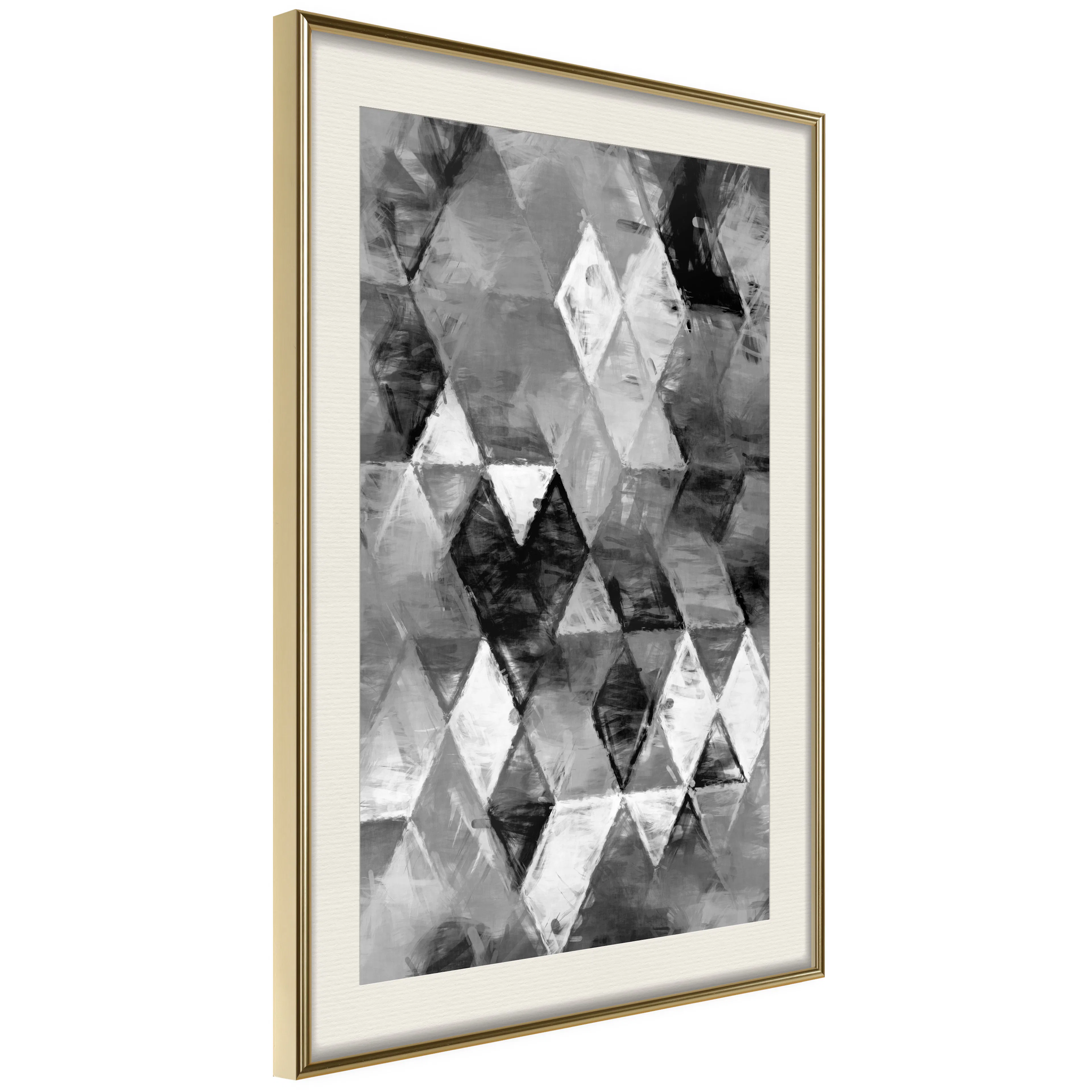 Poster Artgeist Affisch Black and White Diamonds