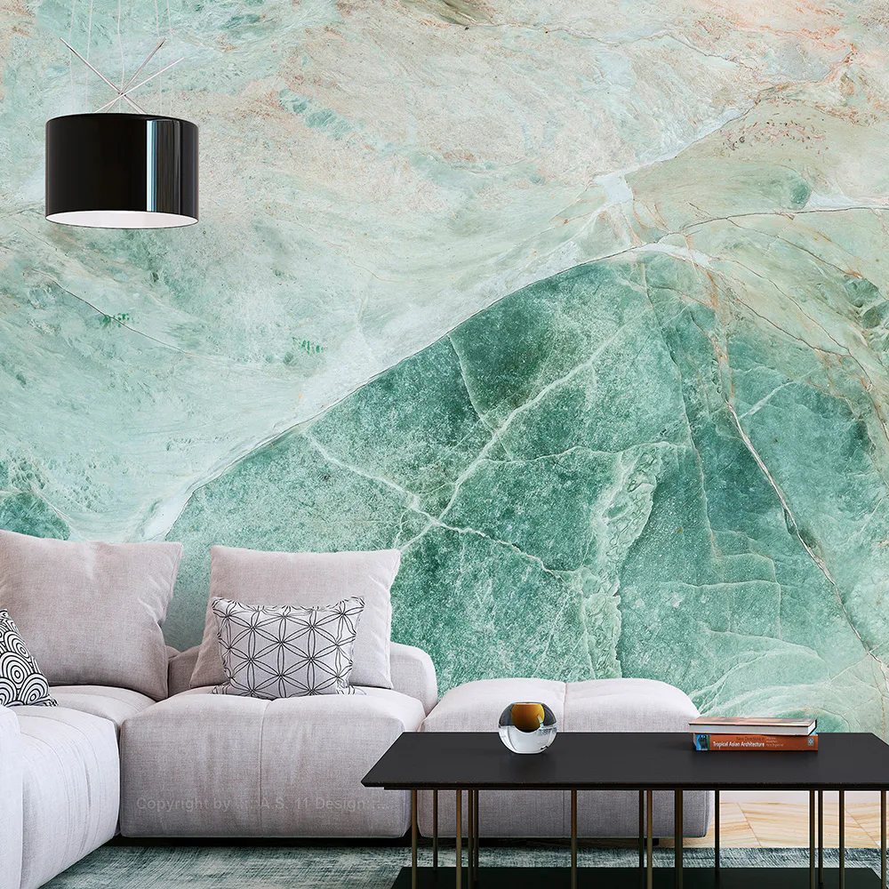 Fototapet Arkiio Turquoise Marble Självhäftande