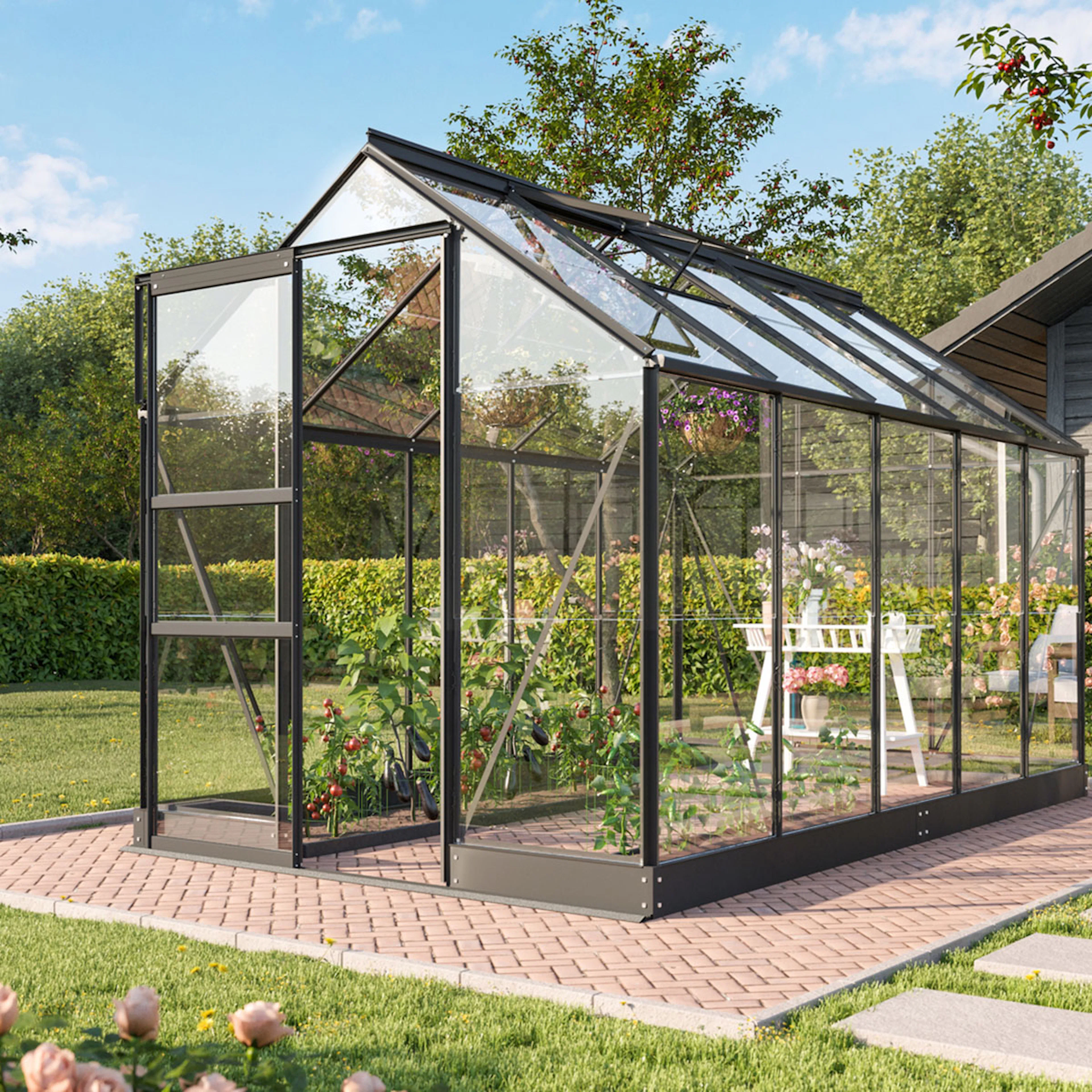 VITAVIA APOLLO 6200 SVART 3MM DELAT GLAS M/SOCKEL Storlek: 6,2 m²