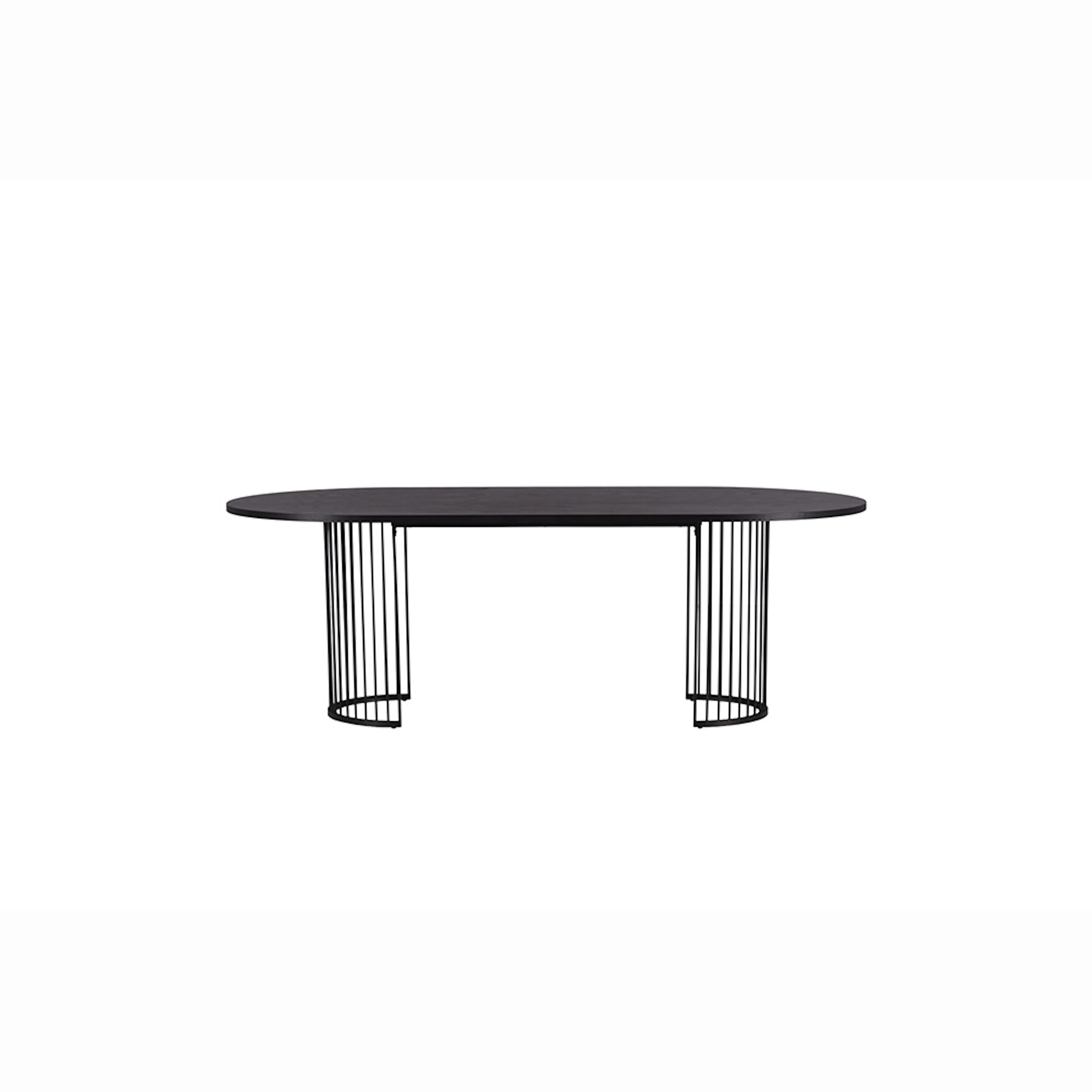 Hamneskär Dining Table - Black / Wood Svart