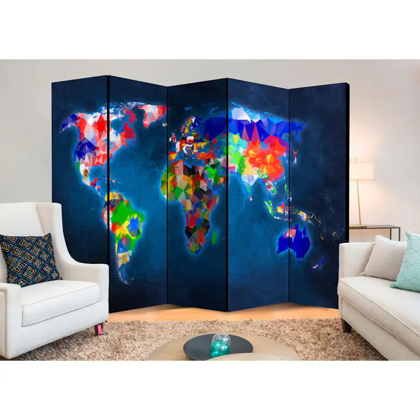 Rumsavdelare Arkiio Colorful Map 225x172 cm