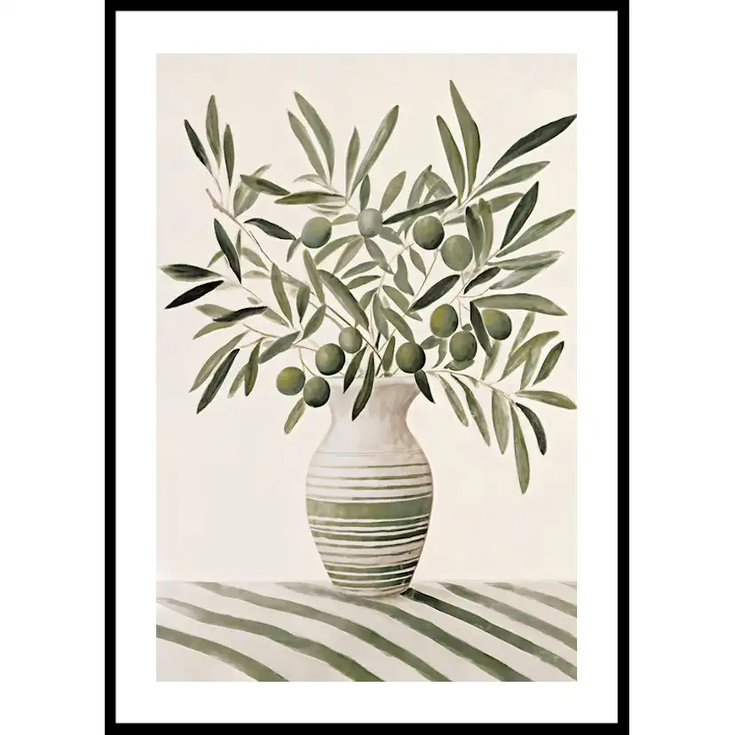 Olives In Vase 50x70 50x70 cm