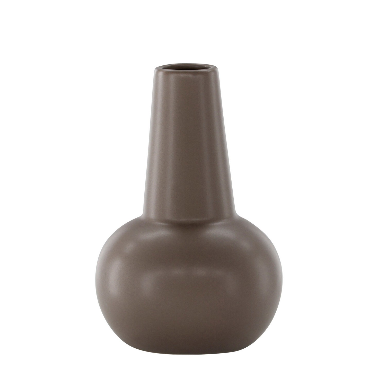 Lane Vase - Matte Brown - 15*15*22cm Svart