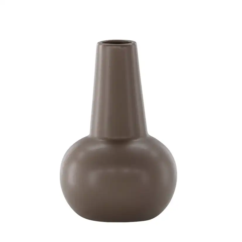 Lane Vase - Matte Brown - 15*15*22cm Svart