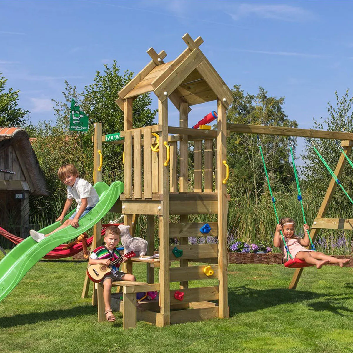 Lektorn Jungle Gym Teepee Gungmodul & Rutschkana