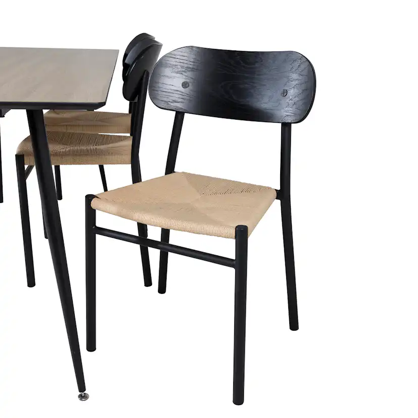 Matgrupp Venture Home Polly Ø120 cm med 6st Silar Matstolar