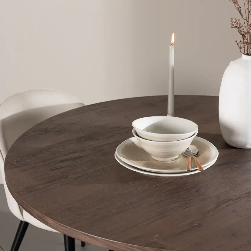 Matgrupp Venture Home Bootcut Ø110 med 4 st Velvet Stolar