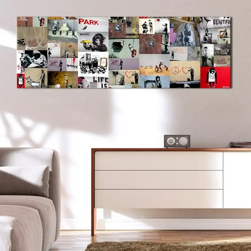 Tavla Arkiio Art Of Collage Banksy II