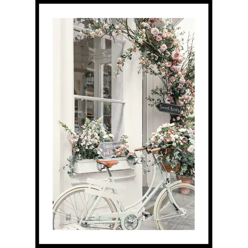 Poster Gallerix Bicycle And Flowers