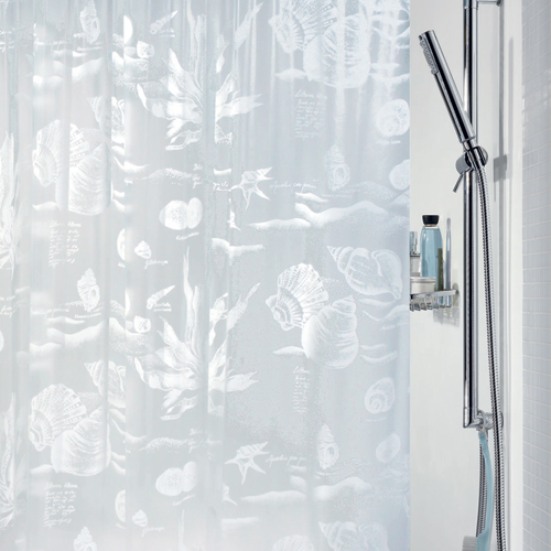 Duschdraperi Spirella Riff white 180x200