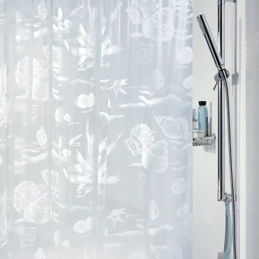 Duschdraperi Spirella Riff white 180x200