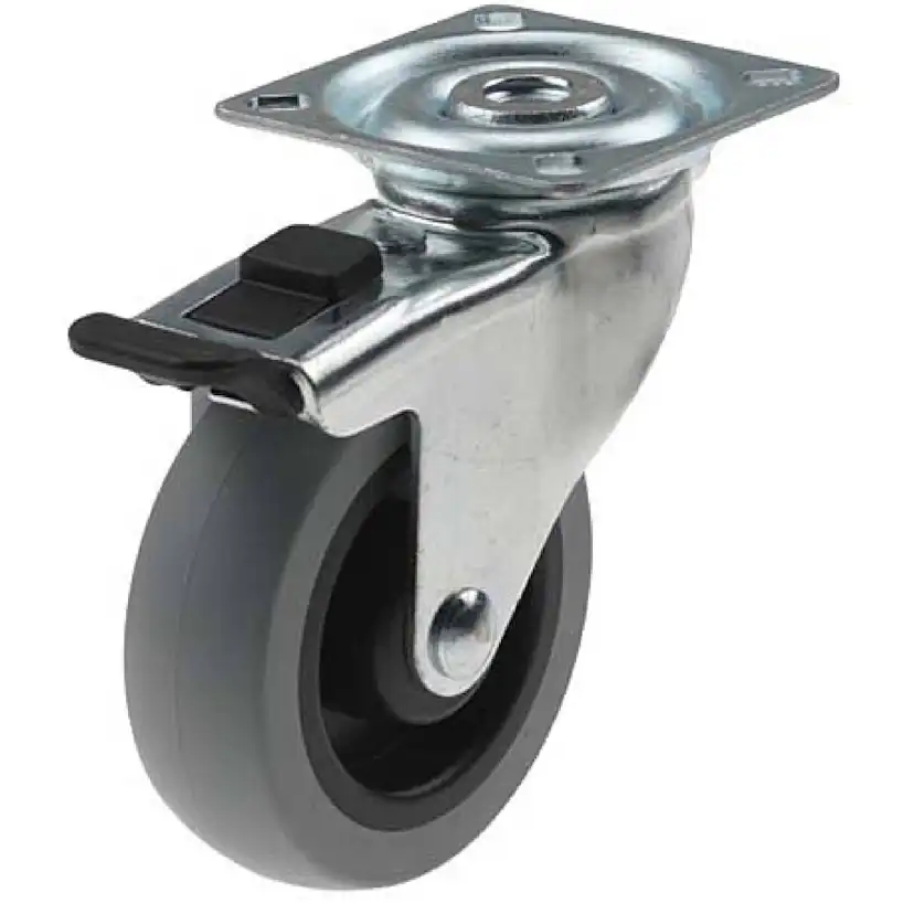 Länkhjul Millers med Broms Grå