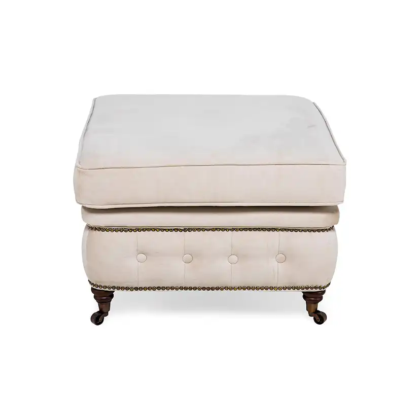 Fotpall Manor House Chesterfield Deluxe Sammet