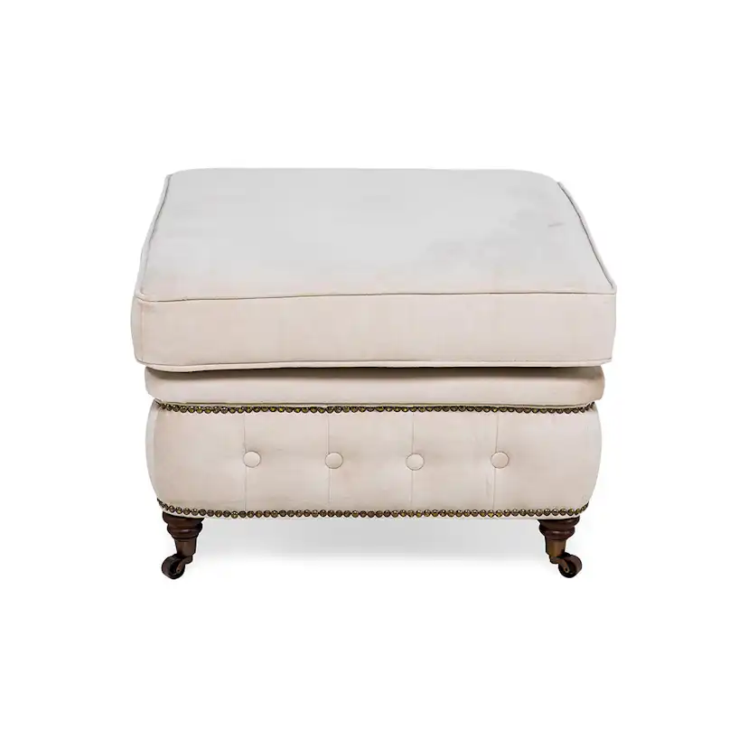 Fotpall Manor House Chesterfield Deluxe Sammet