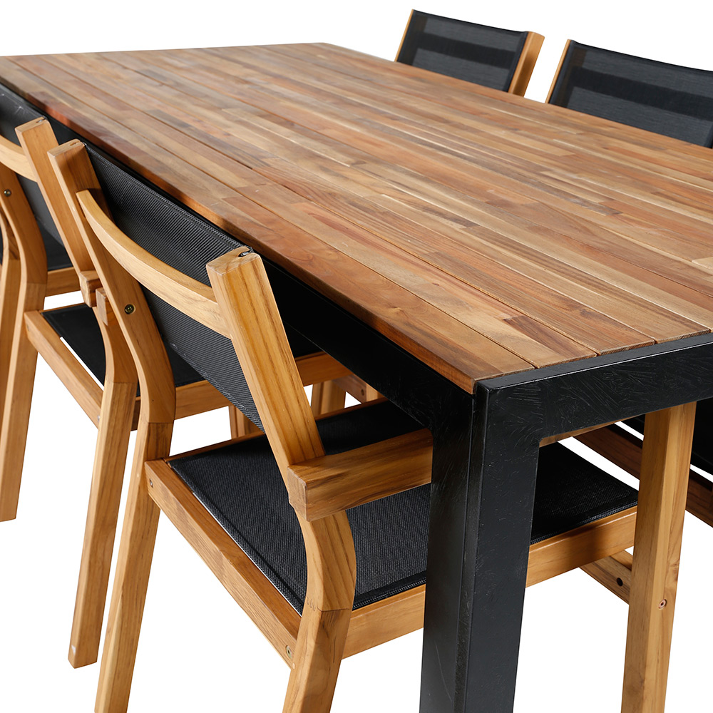 Matgrupp Venture Home Bois med 6 Velle Stolar