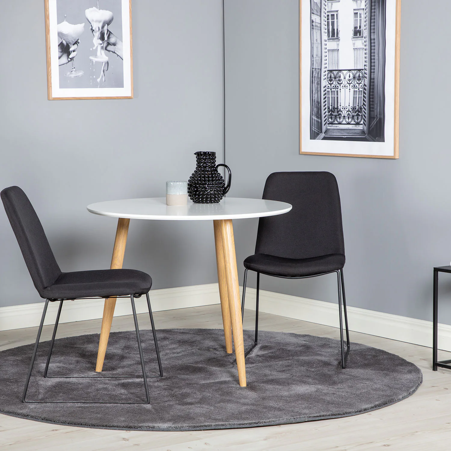 Matgrupp Venture Home Polar ø90cm med 2 Muce stolar